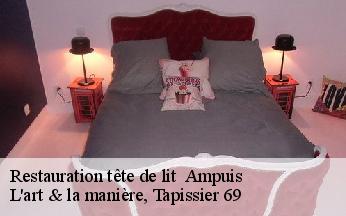Restauration tête de lit   ampuis-69420 L'art & la manière, Tapissier 69