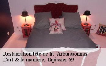 Restauration tête de lit   arbuissonnas-69460 L'art & la manière, Tapissier 69
