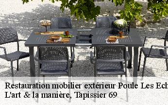 Restauration mobilier extérieur  poule-les-echarmeaux-69870 L'art & la manière, Tapissier 69